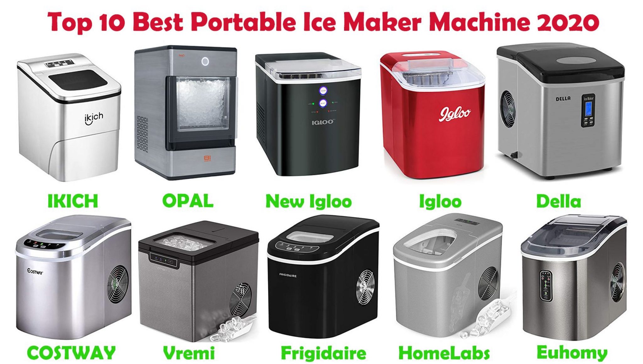 Top 12 Best Portable & Countertop ICE Maker 2020 Reviews [Cheap, Small